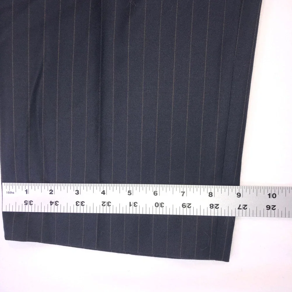 Banana Republic Modern Suit Navy Blue Pinstripe 100% Wool 32x30 Mens 2 Piece